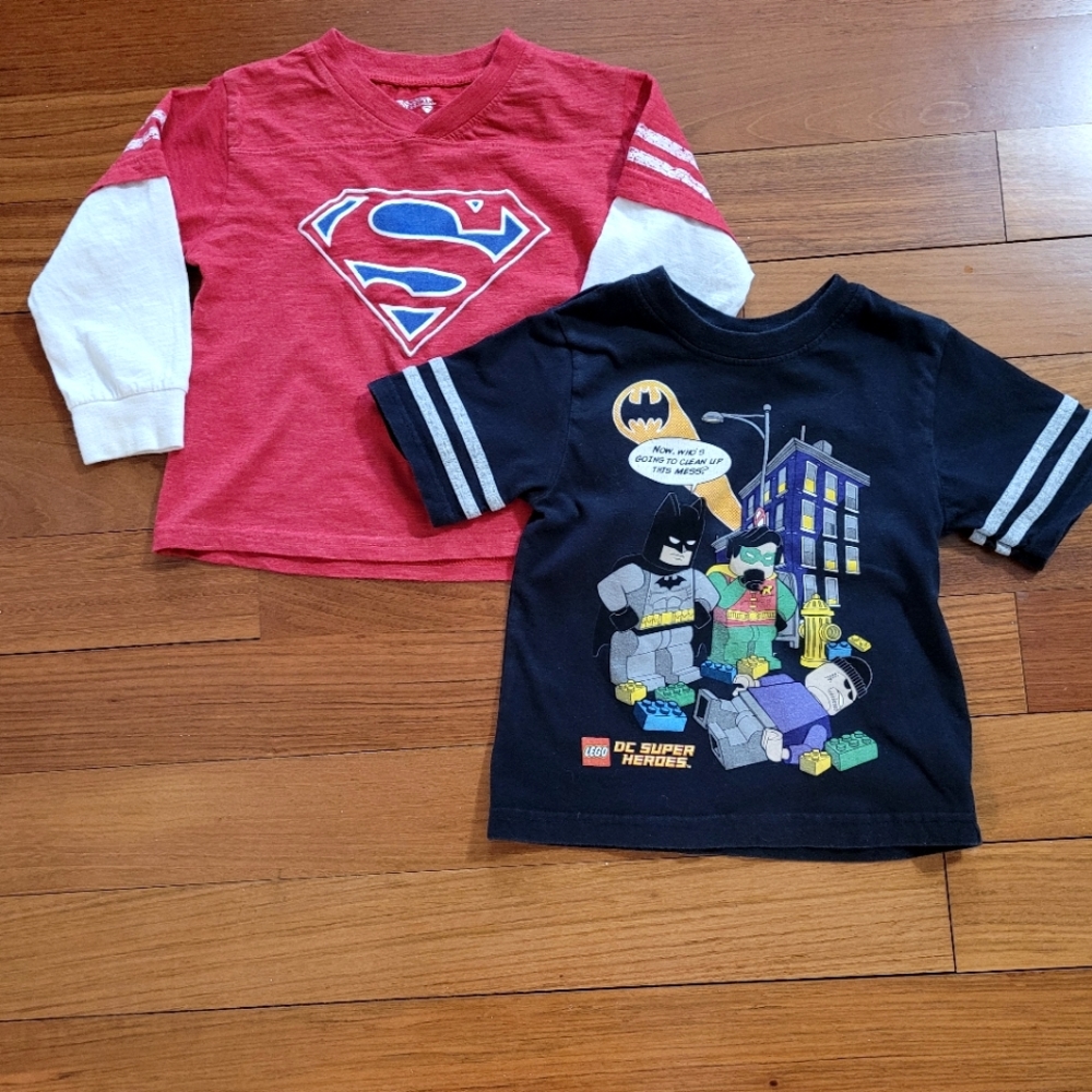 DC comics Lego Batman & Superman shirt set 4 / 4T